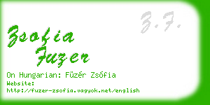 zsofia fuzer business card